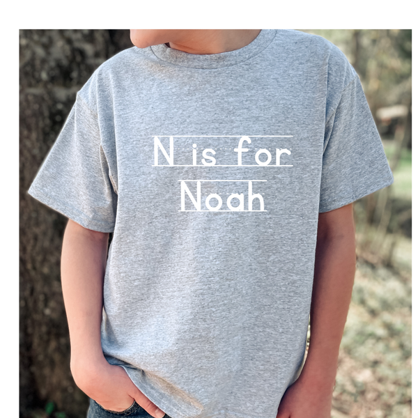 Custom Notebook Name Shirt -  Youth