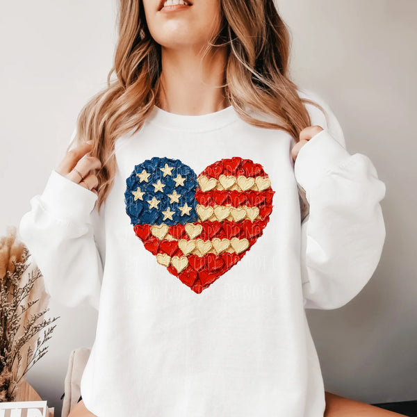 Painted Patriotic Heart
