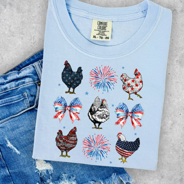 Patriotic Chicken Collage