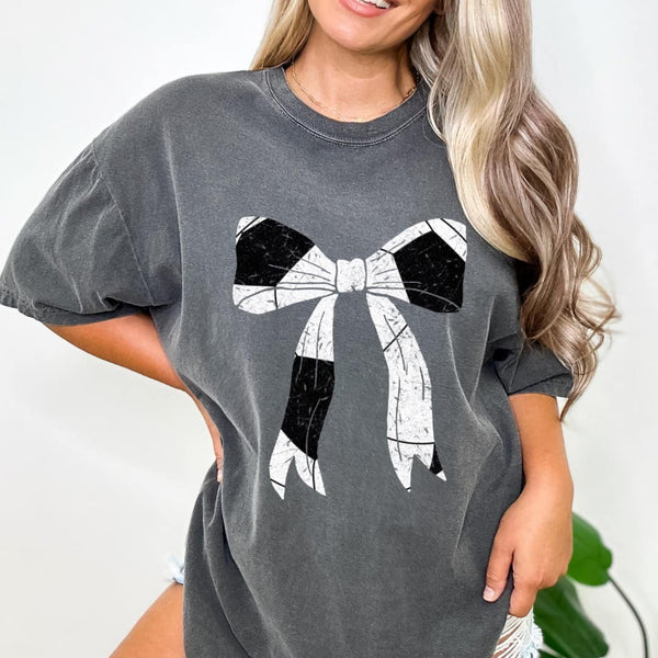 Volleyball and Socccer Sports Ball Bow Tee