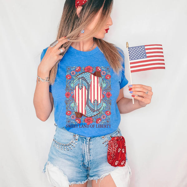 Sweet Land of Liberty Cowbow Boots