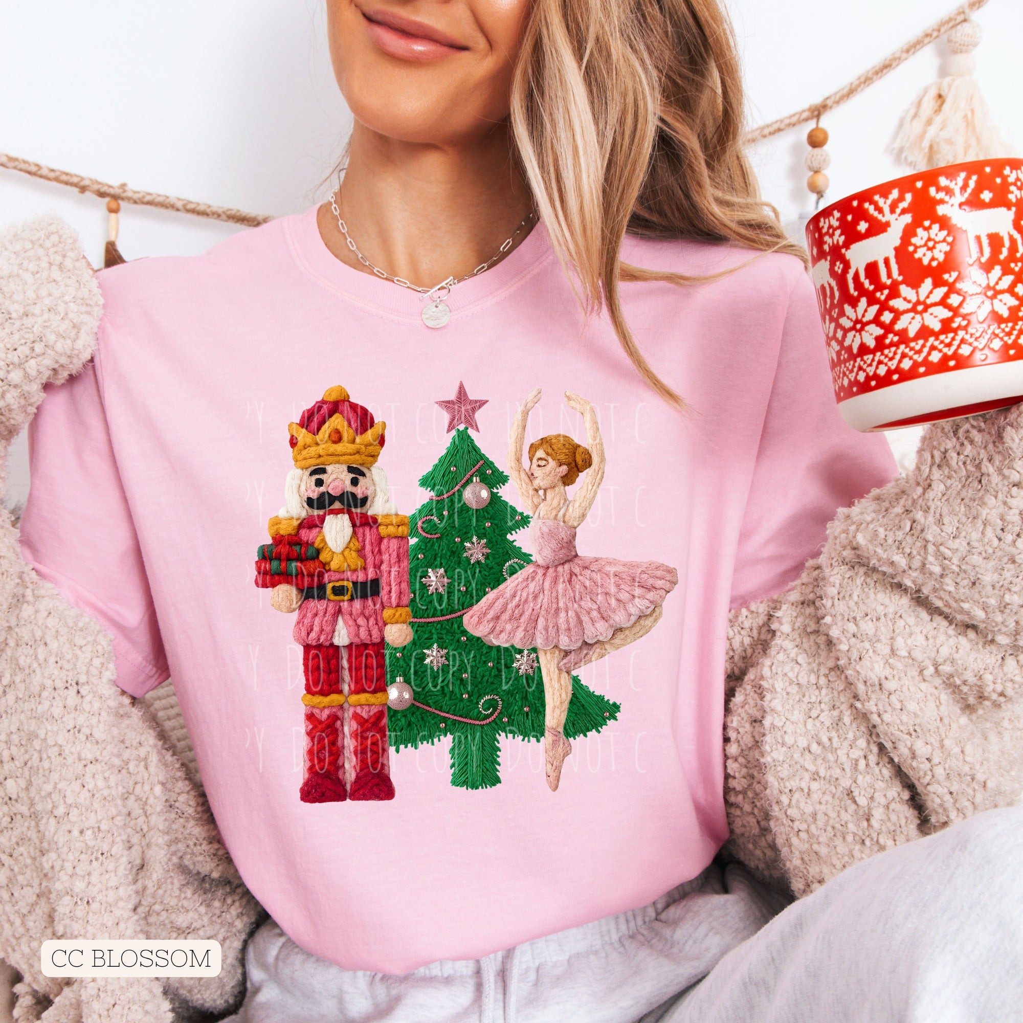 Yarn Look Nutcracker and Ballerins