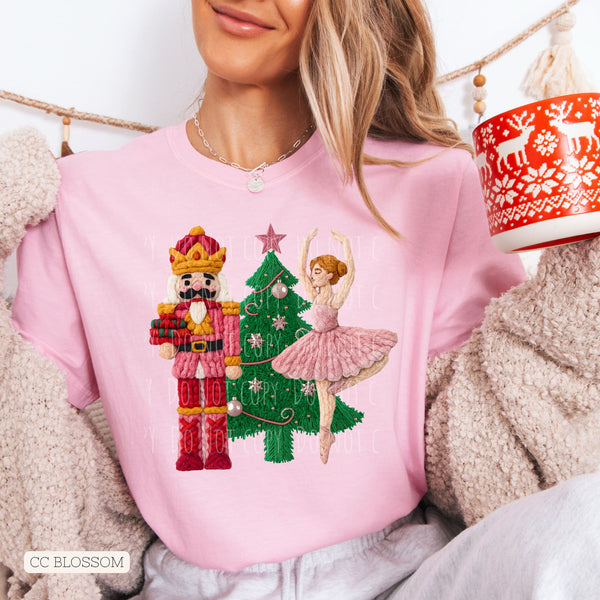 Yarn Look Nutcracker and Ballerins