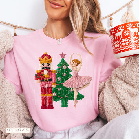 Yarn Look Nutcracker and Ballerins