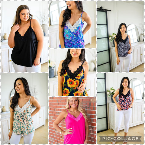 Shirley Lace Trim Tank